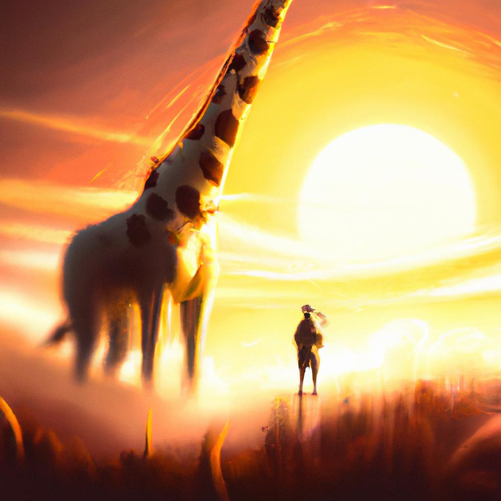 Imagem de capa do post "O Que Significa Sonhar com Girafa? Descubra o Verdadeiro Significado!" com um desenho digital