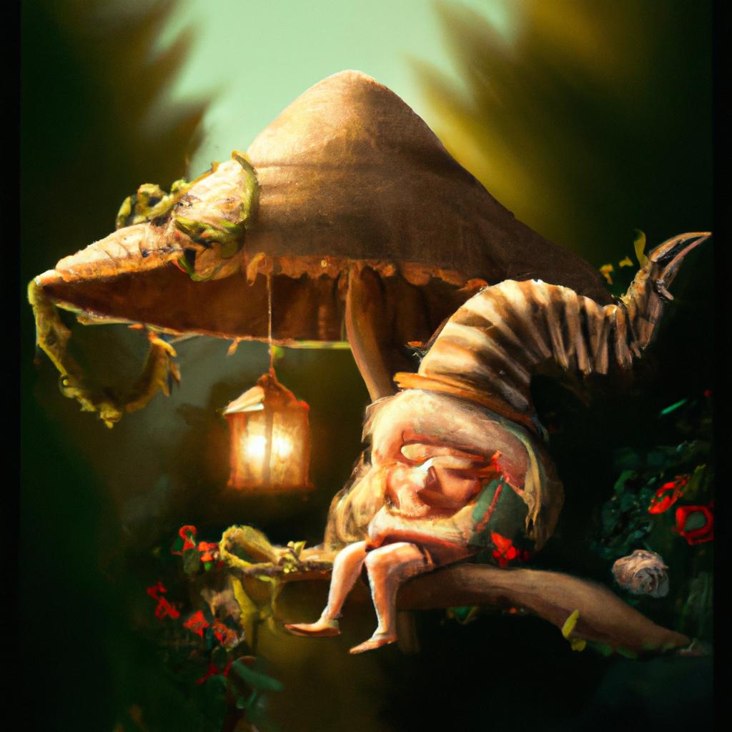Imagem de capa do post "Descubra o Que Significa Sonhar com Gnomos!" com um desenho digital