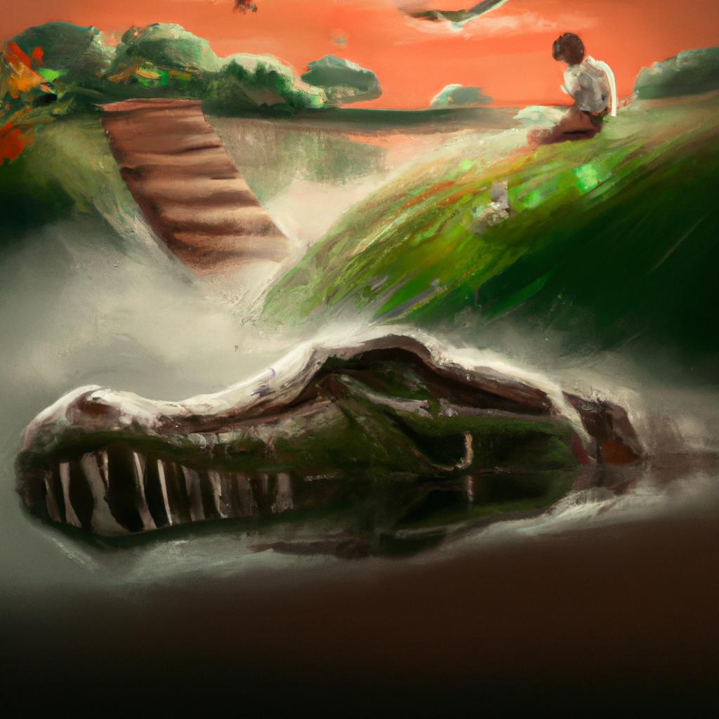 Imagem de capa do post Descubra o Que Significa Sonhar com Jacaré Atacando! com um desenho digital
