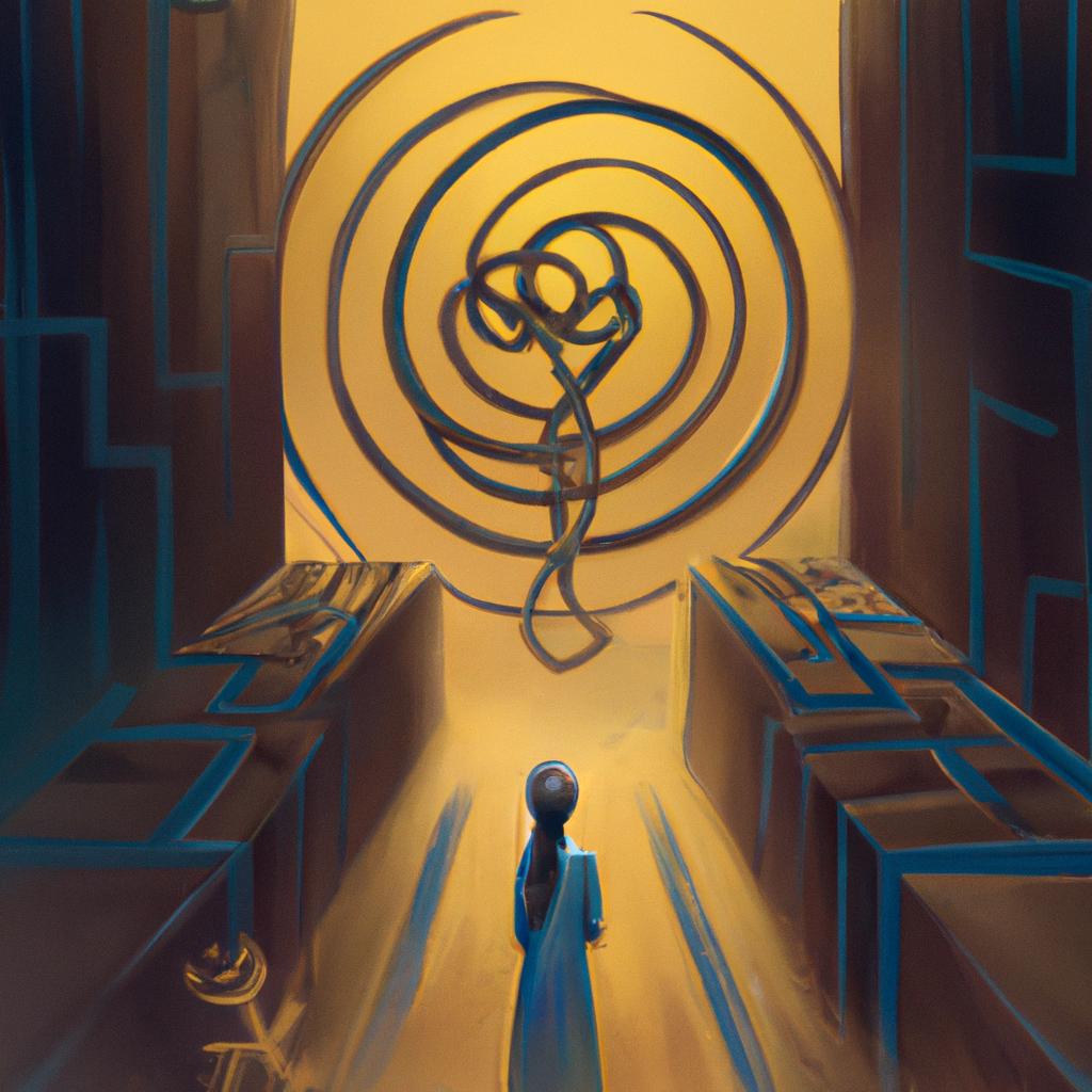 Imagem de capa do post "O Que Significa Sonhar Com Labirinto: Descubra!" com um desenho digital