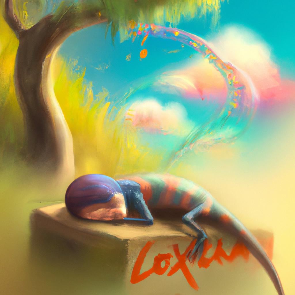 Imagem de capa do post "Descubra: O Que Significa Sonhar Com Lagartixa?" com um desenho digital
