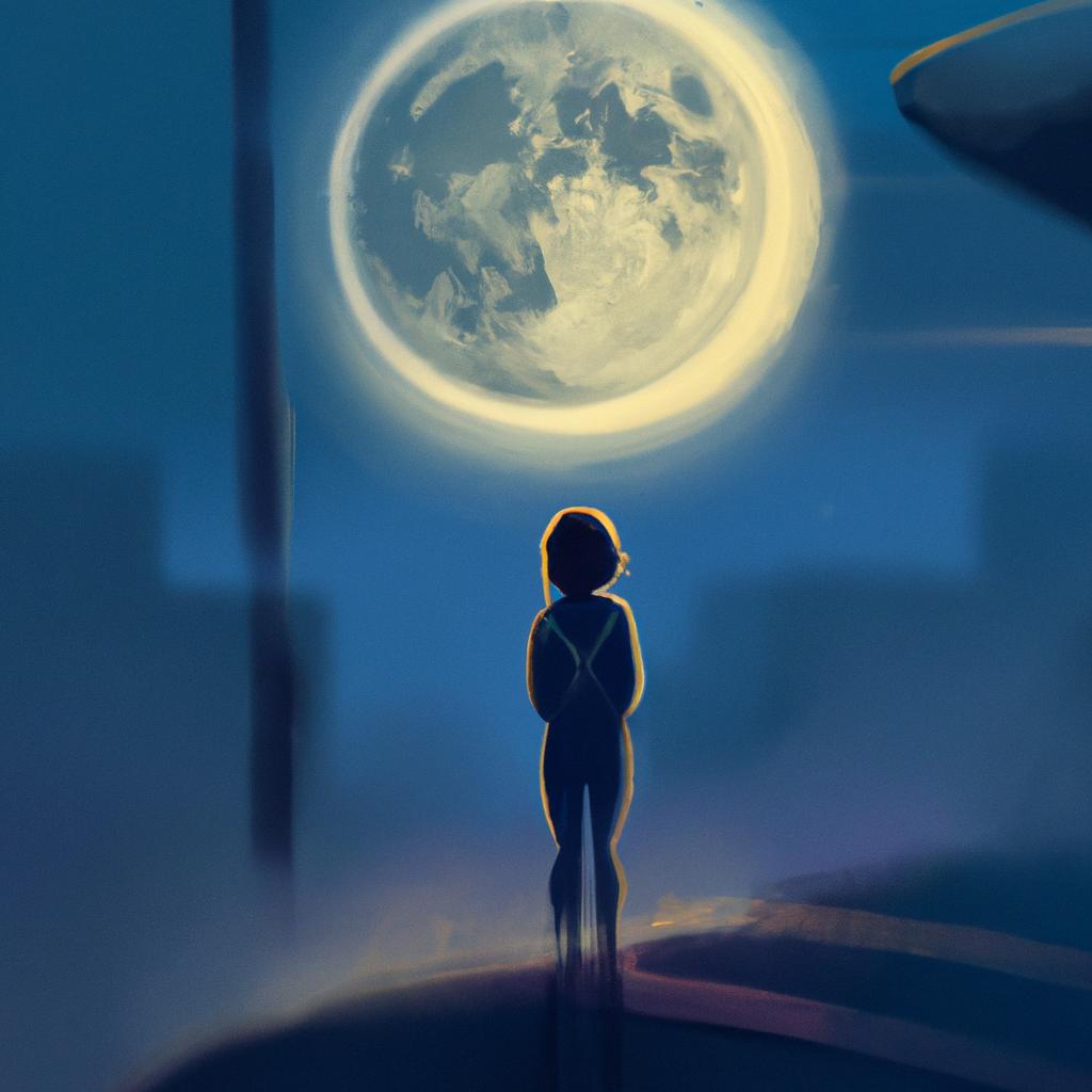 Imagem de capa do post "O Que Significa Sonhar com Lua? Descubra Agora!" com um desenho digital