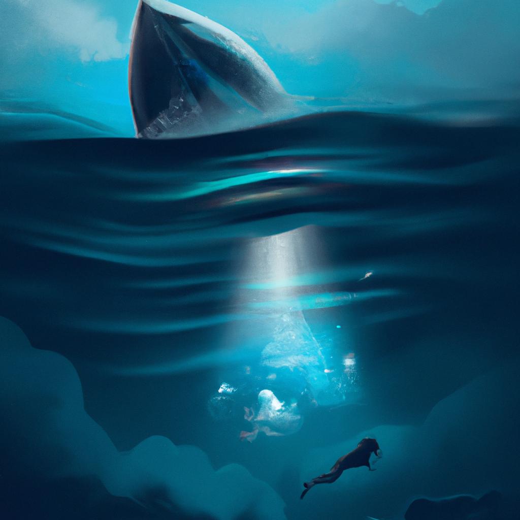 Imagem de capa do post "O Que Significa Sonhar com Muita Água do Mar? Descubra Aqui!" com um desenho digital