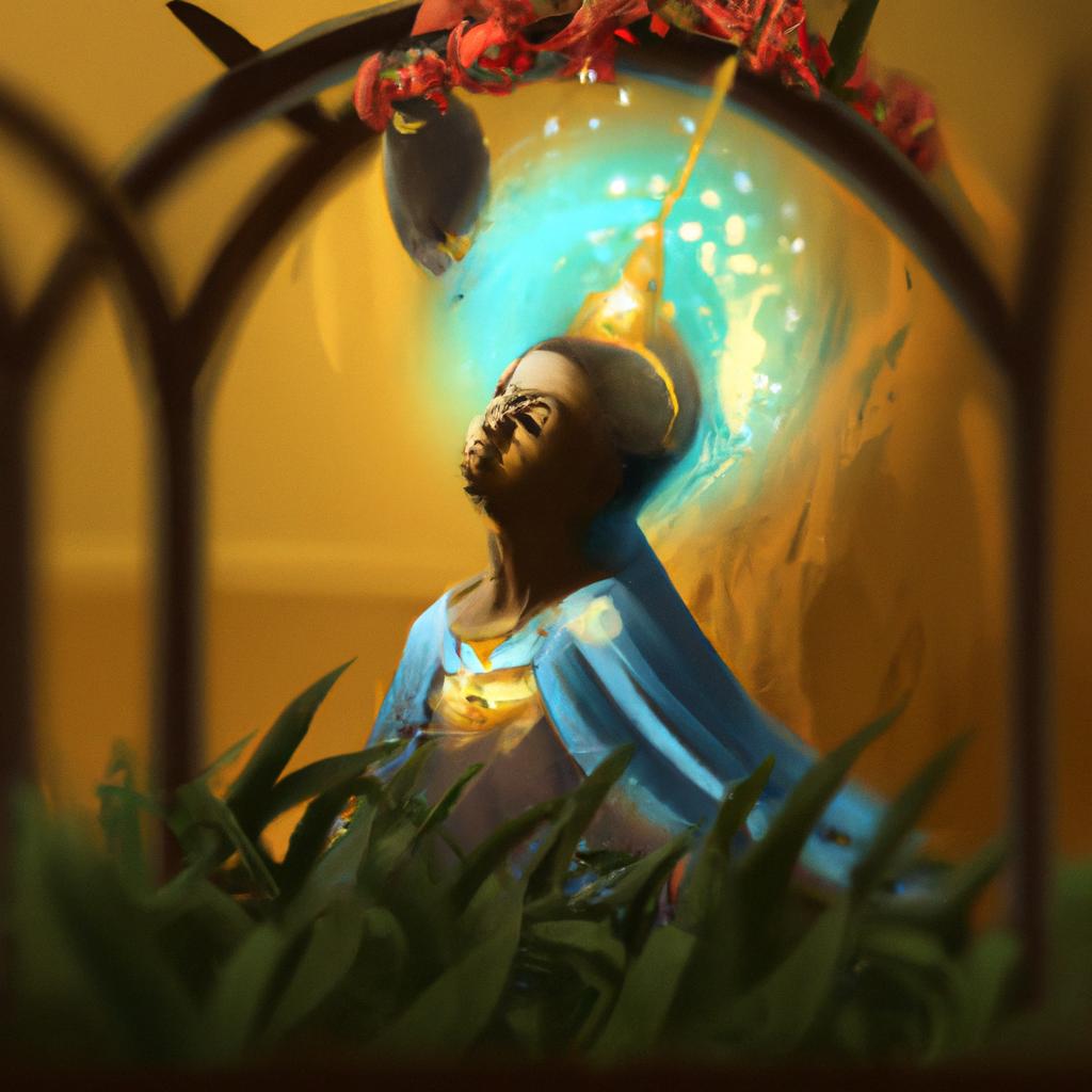 Imagem de capa do post "Descubra o Que Significa Sonhar com Nossa Senhora!" com um desenho digital
