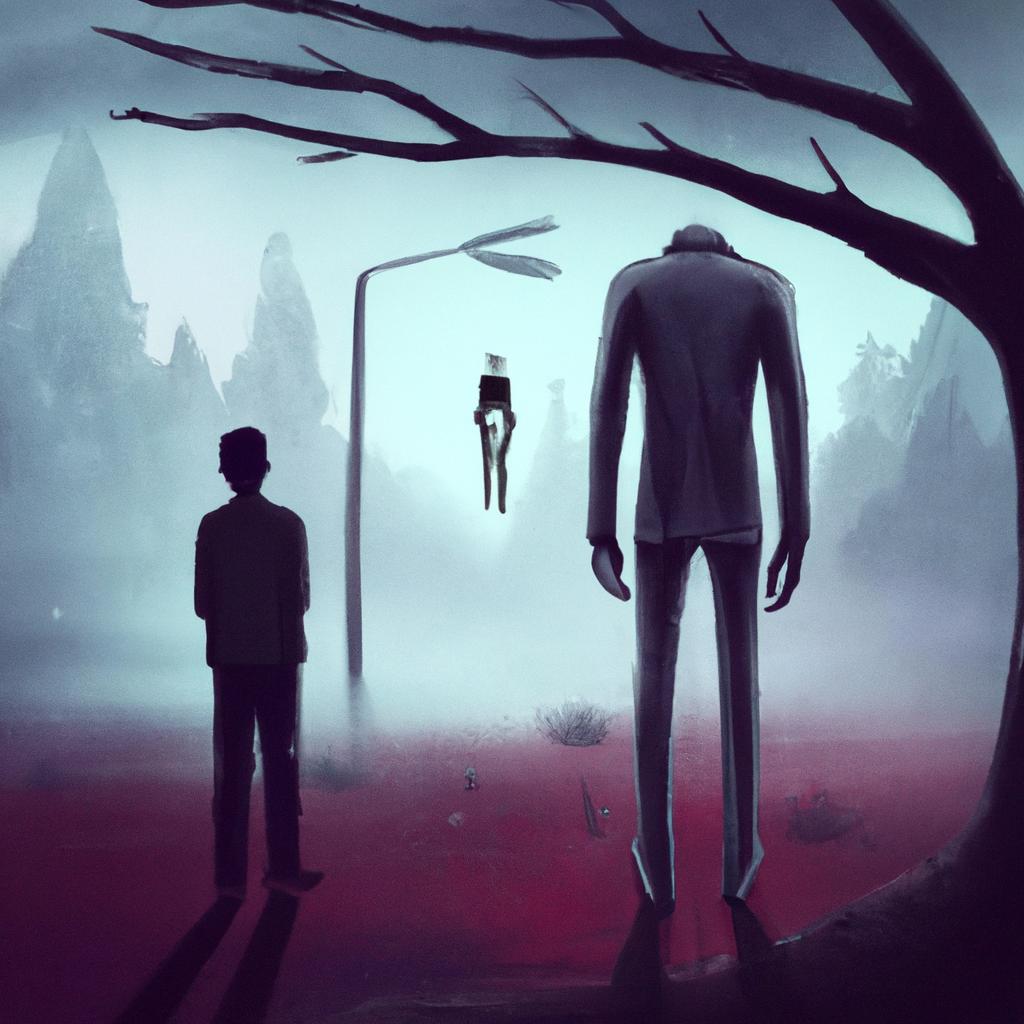 Imagem de capa do post "Descubra o Que Significa Sonhar com o Slenderman!" com um desenho digital