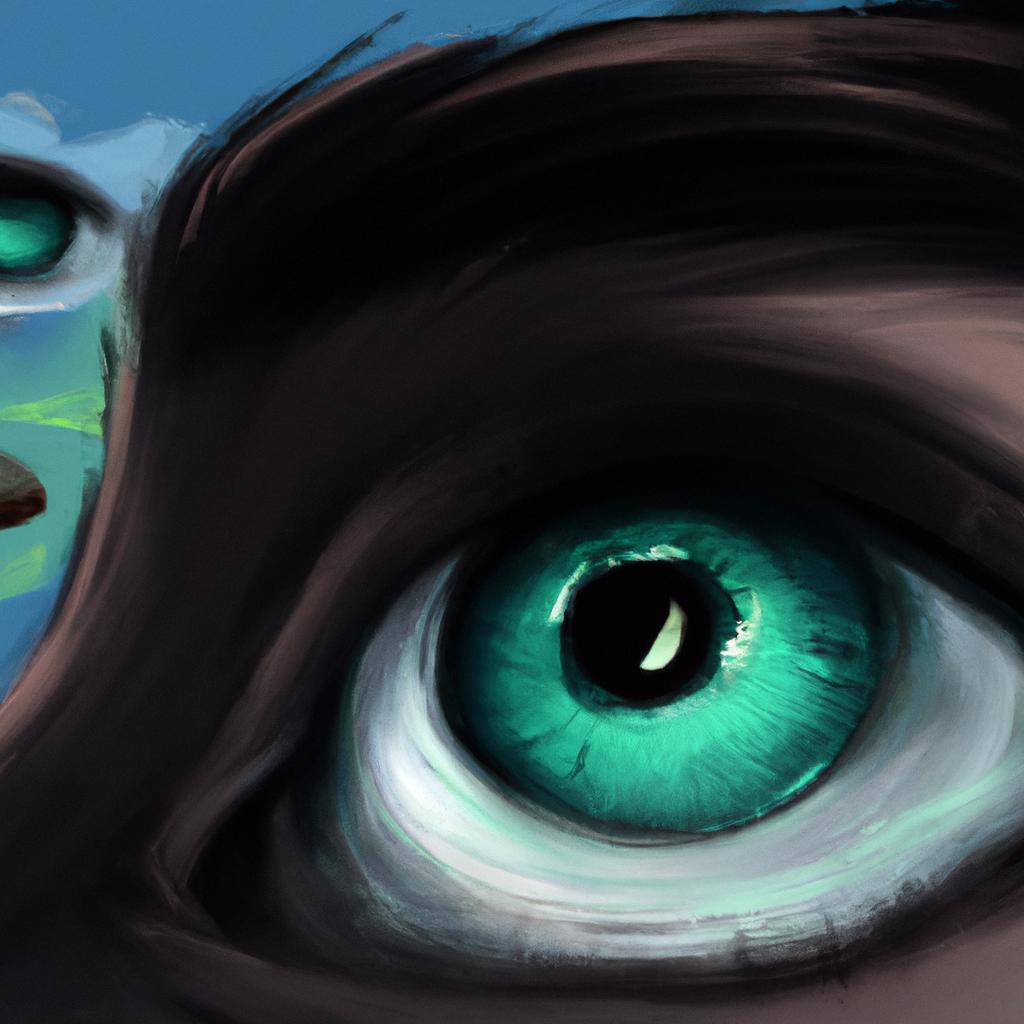 Imagem de capa do post "O Que Significa Sonhar Com Olhos Verdes? Descubra!" com um desenho digital