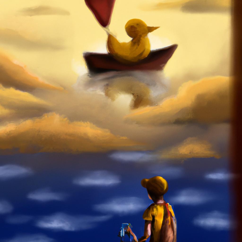 Imagem de capa do post "Descubra o Que Significa Sonhar Com Pato Amarelo!" com um desenho digital