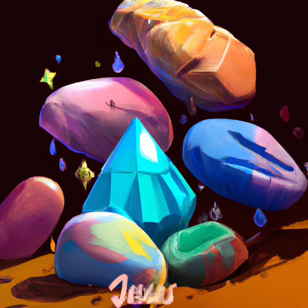 Imagem de capa do post "Descubra o que Significa Sonhar com Pedras Preciosas Coloridas!" com um desenho digital