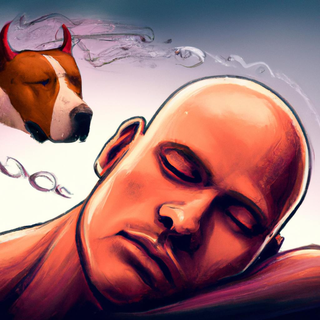 Imagem de capa do post "Pitbull me Mordendo? Descubra o Significado dos Sonhos!" com um desenho digital
