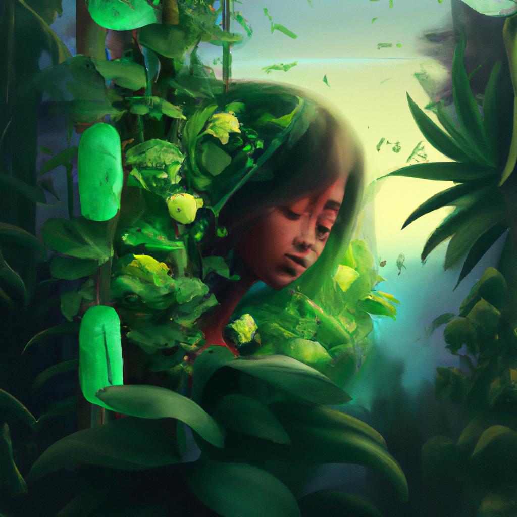 Imagem de capa do post "O Que Significa Sonhar Com Plantas Verdes? Descubra Agora!" com um desenho digital
