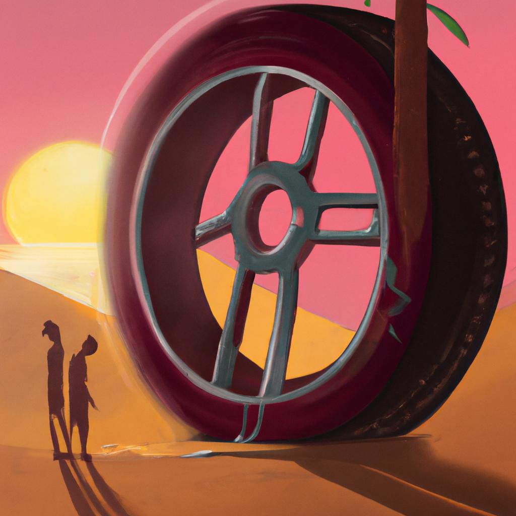 Imagem de capa do post "Descubra o Que Significa Sonhar com Pneu Furado!" com um desenho digital