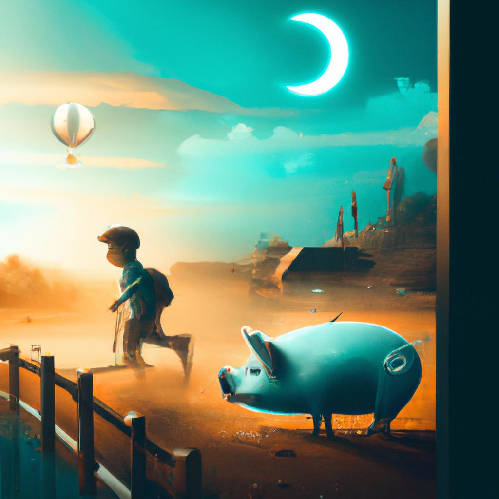 Imagem de capa do post "Descubra o que Significa Sonhar com Porco Correndo Atrás de Você!" com um desenho digital