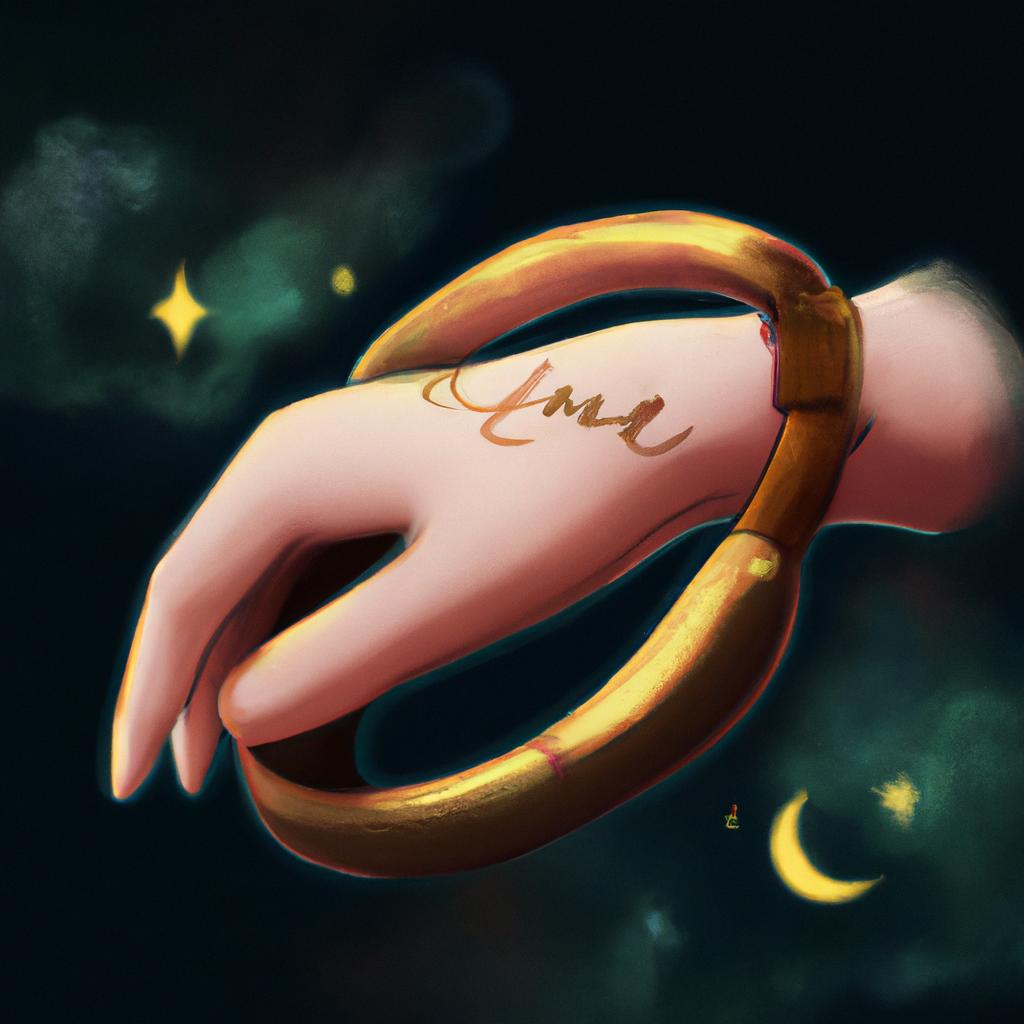 Imagem de capa do post "Descubra o Que Significa Sonhar com Pulseira de Ouro!" com um desenho digital