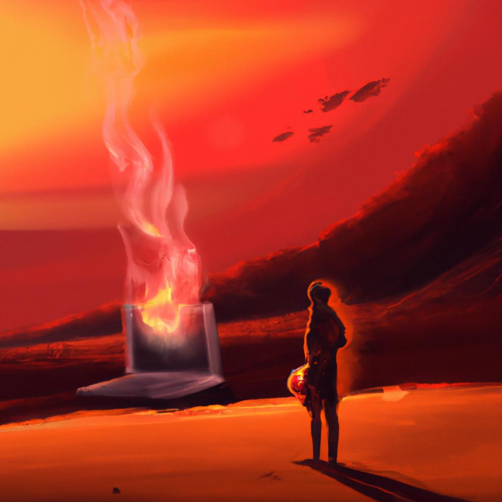 Imagem de capa do post "O Que Significa Sonhar com Queimadas? Descubra Aqui!" com um desenho digital