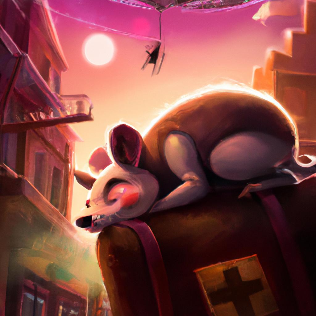 Imagem de capa do post "Mordida de Rato: Descubra o Significado do Seu Sonho!" com um desenho digital