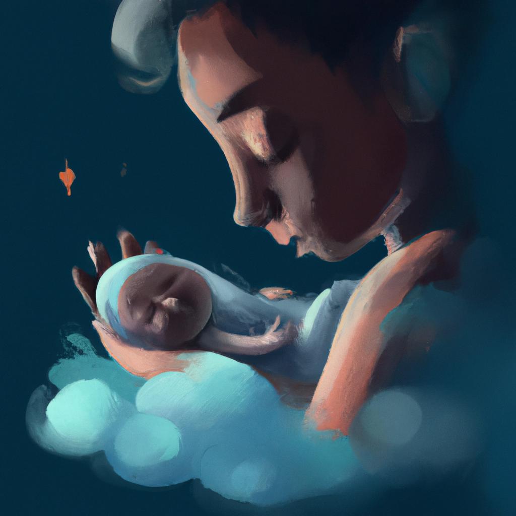 Imagem de capa do post "Sonhando com Recem-Nascido: O Que Isso Significa?" com um desenho digital