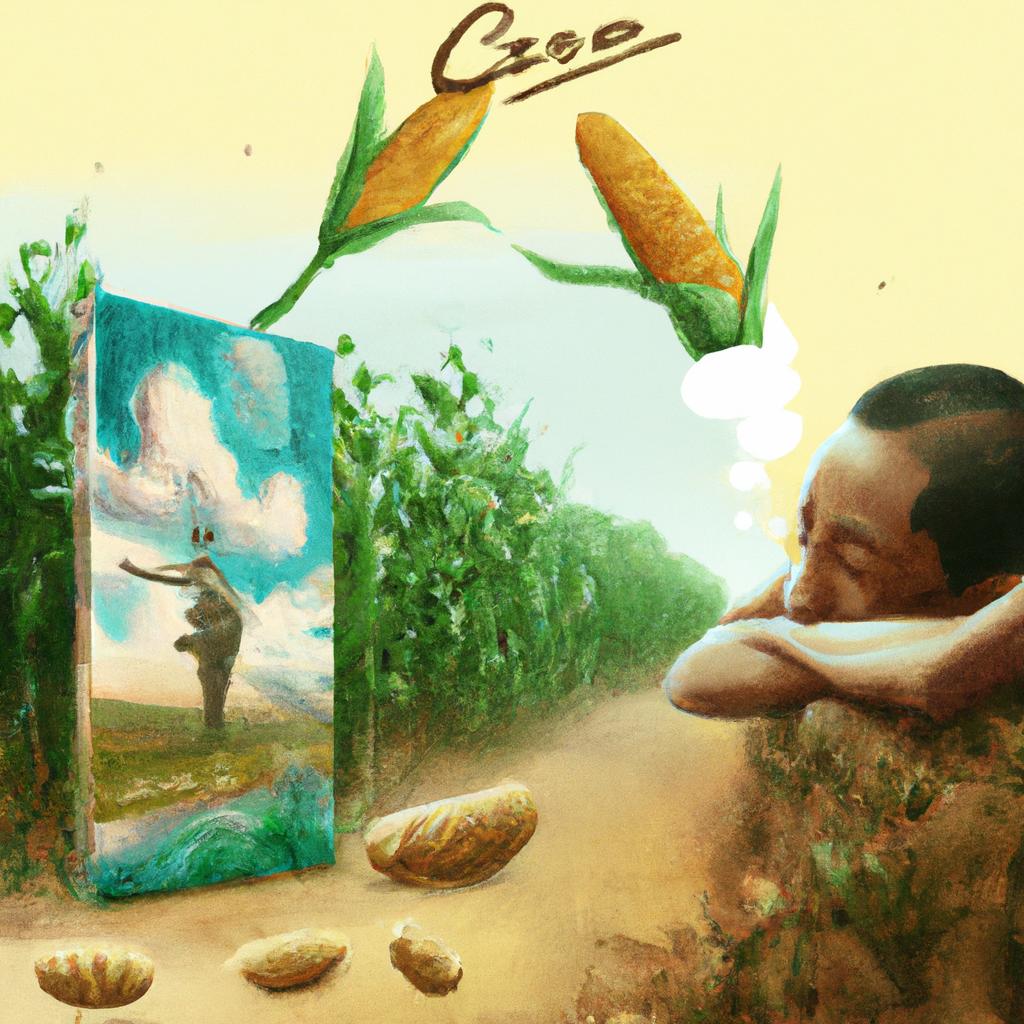 Imagem de capa do post "O Que Significa Sonhar com Roca de Milho Verde? Descubra Aqui!" com um desenho digital