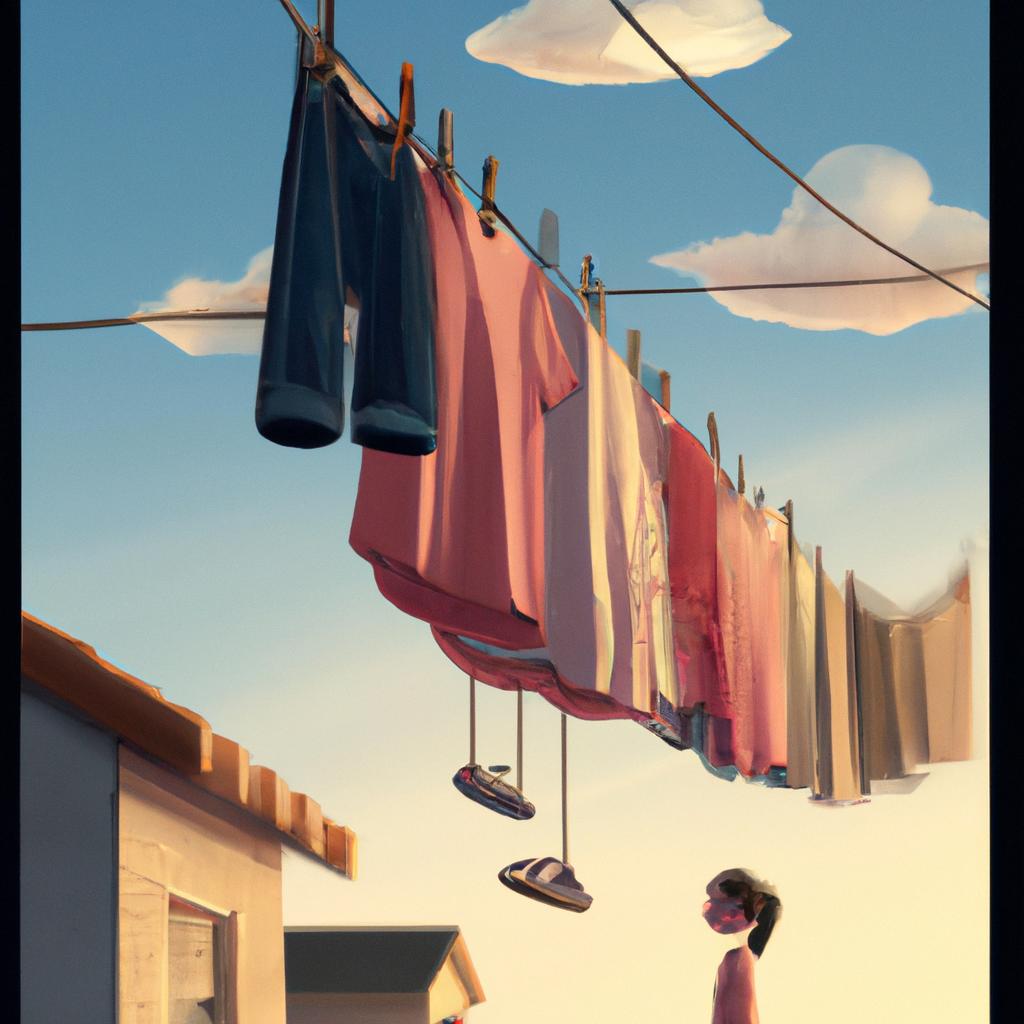 Imagem de capa do post "O Que Significa Sonhar com Roupas no Varal? Descubra!" com um desenho digital