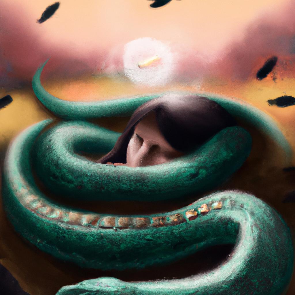 Imagem de capa do post "O Que Significa Sonhar Com Serpente? Descubra Agora!" com um desenho digital