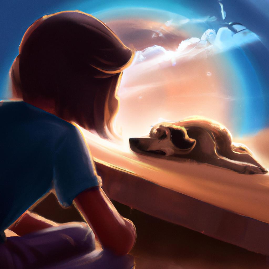 Imagem de capa do post "Descubra o que Significa Sonhar com Seu Cachorro!" com um desenho digital