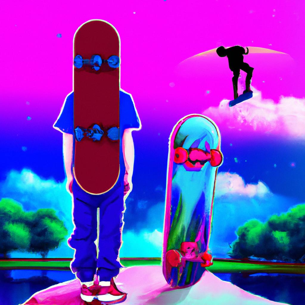 Imagem de capa do post "O Que Significa Sonhar com Skate? Descubra Já!" com um desenho digital