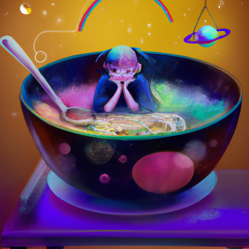 Imagem de capa do post "O Que Significa Sonhar Com Sopa? Descubra Agora!" com um desenho digital