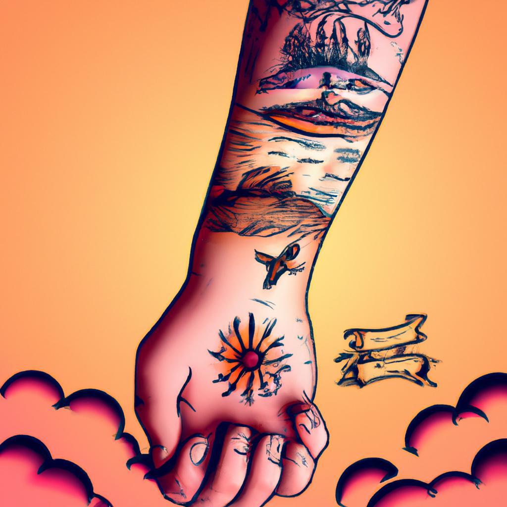 Imagem de capa do post "O Que Significa Sonhar com Tatuagem no Braço? Descubra!" com um desenho digital