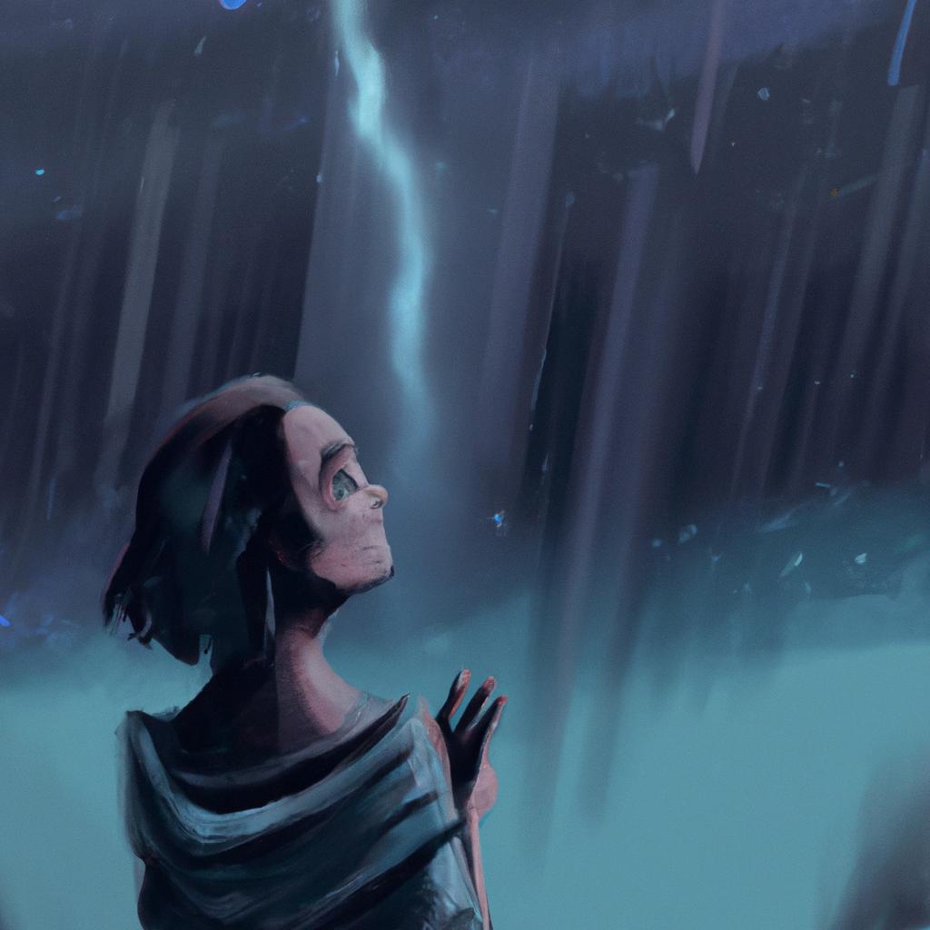 Imagem de capa do post "O Que Significa Sonhar com Tempestade de Chuva? Descubra!" com um desenho digital