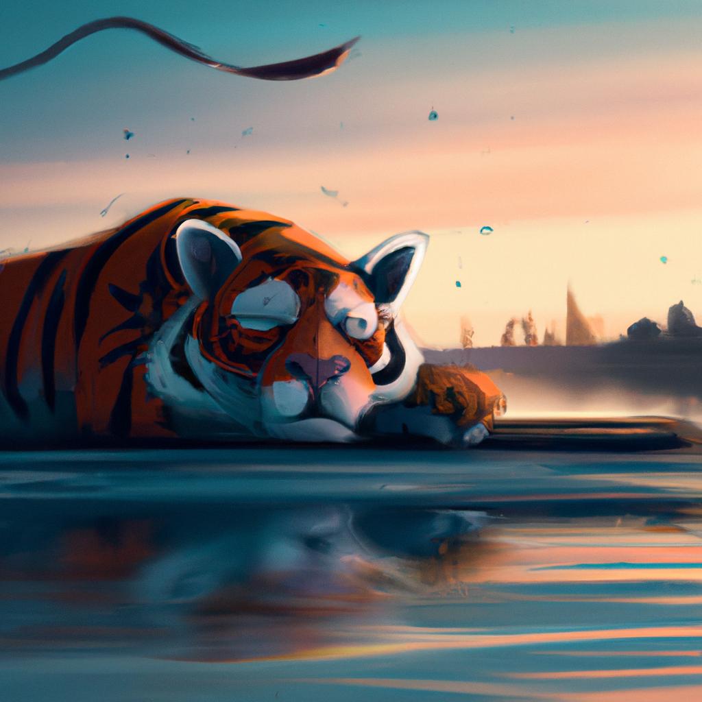 Imagem de capa do post "O Que Significa Sonhar com Tigre? Descubra Aqui!" com um desenho digital