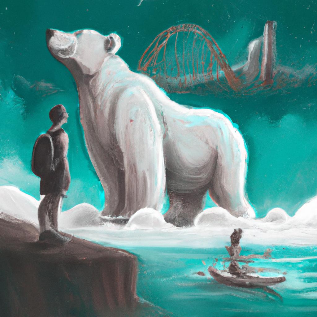 Imagem de capa do post "Descubra O Que Significa Sonhar Com Urso Branco!" com um desenho digital