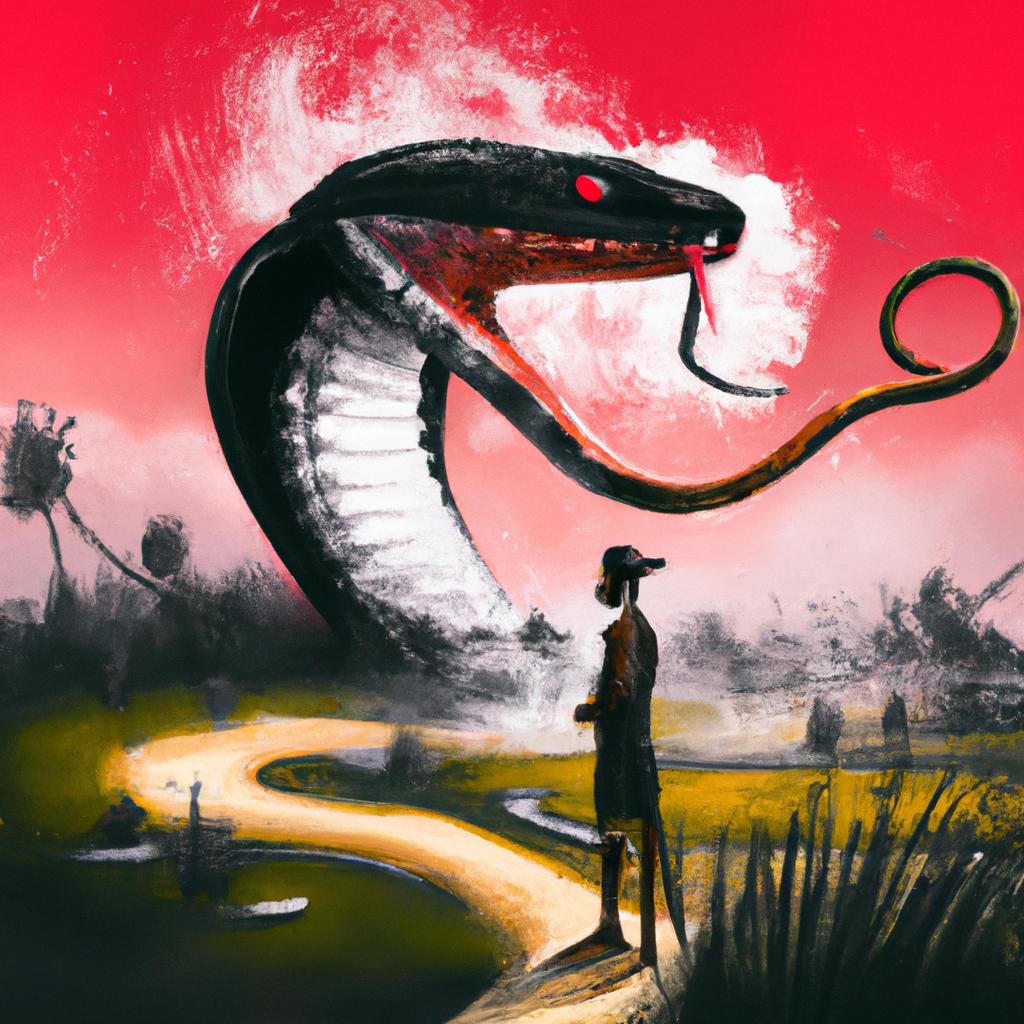Imagem de capa do post "O Que Significa Sonhar com Vários Tipos de Cobra? Descubra!" com um desenho digital