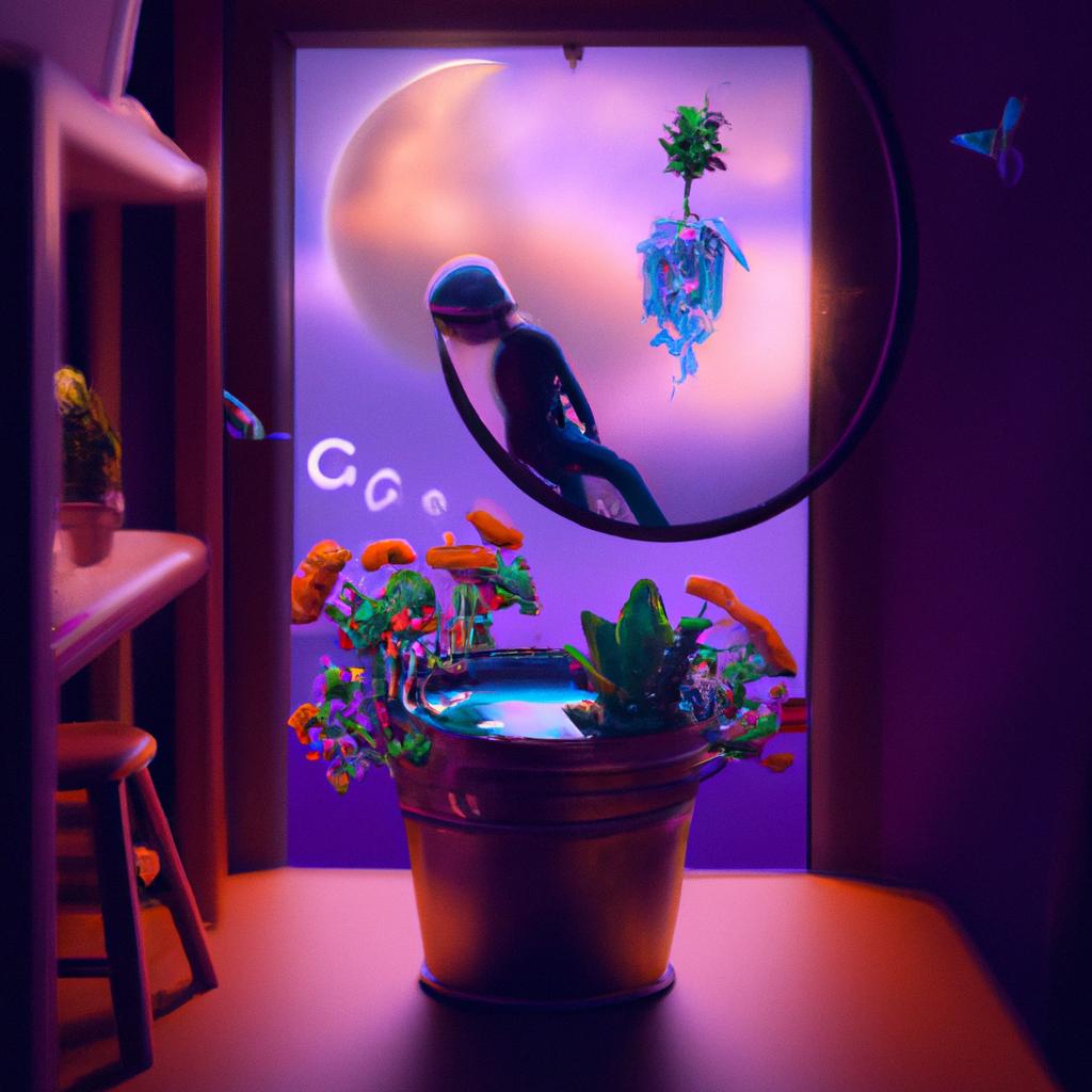 Imagem de capa do post "Descubra o que Significa Sonhar com Vaso de Planta!" com um desenho digital