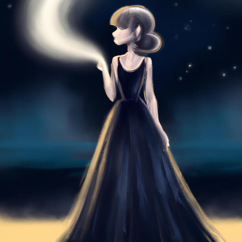 Imagem de capa do post "Descubra o que Significa Sonhar com Vestido Preto!" com um desenho digital