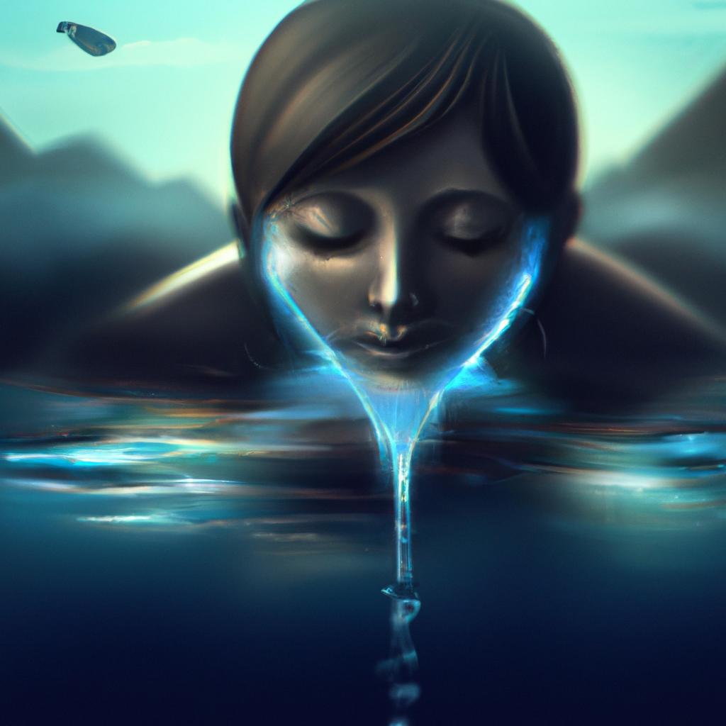 Imagem de capa do post "O Significado de Sonhar com Água: Você Sabe?" com um desenho digital