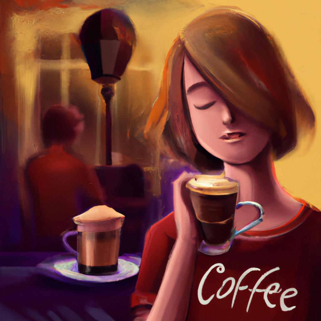 Imagem de capa do post "Descubra o Significado de Sonhar com Café!" com um desenho digital