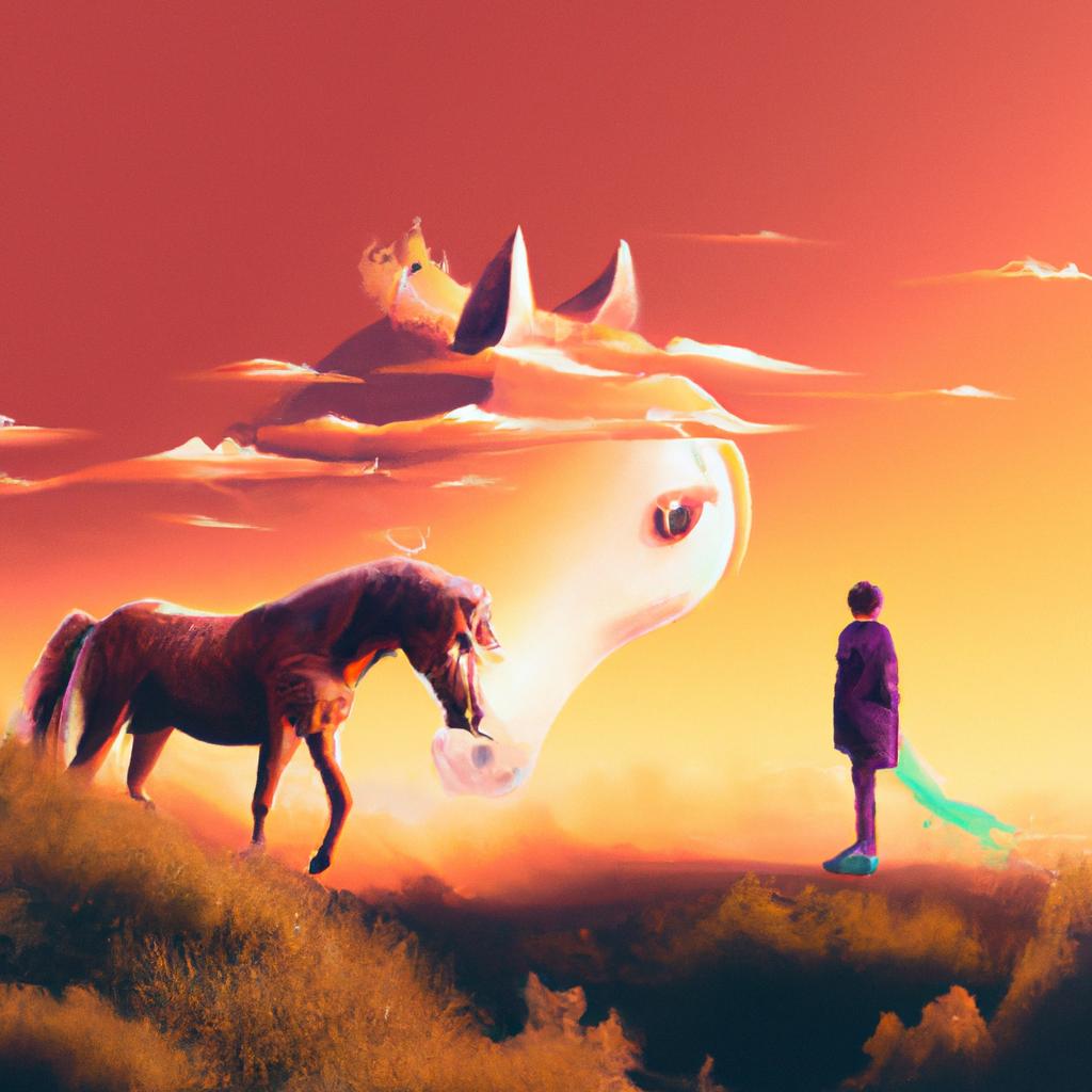Imagem de capa do post "Descubra o Significado de Sonhar com Cavalo: Revelações Incríveis!" com um desenho digital