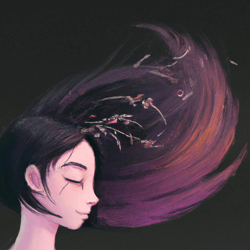 Imagem de capa do post "Descubra o Que Significa Sonhar com Cabelo Caindo!" com um desenho digital