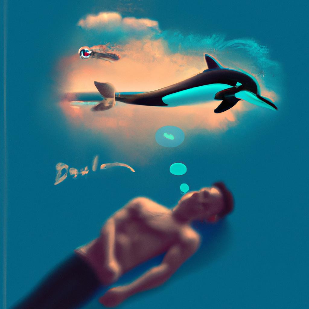Imagem de capa do post "O Que Significa Sonhar Com Golfinho? Descubra Agora!" com um desenho digital