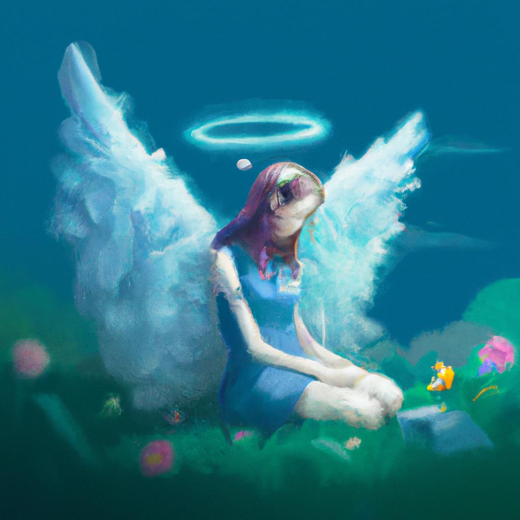 Imagem de capa do post "Descubra o que Significa Sonhar com Anjo: A Riqueza dos Seus Sonhos!" com um desenho digital