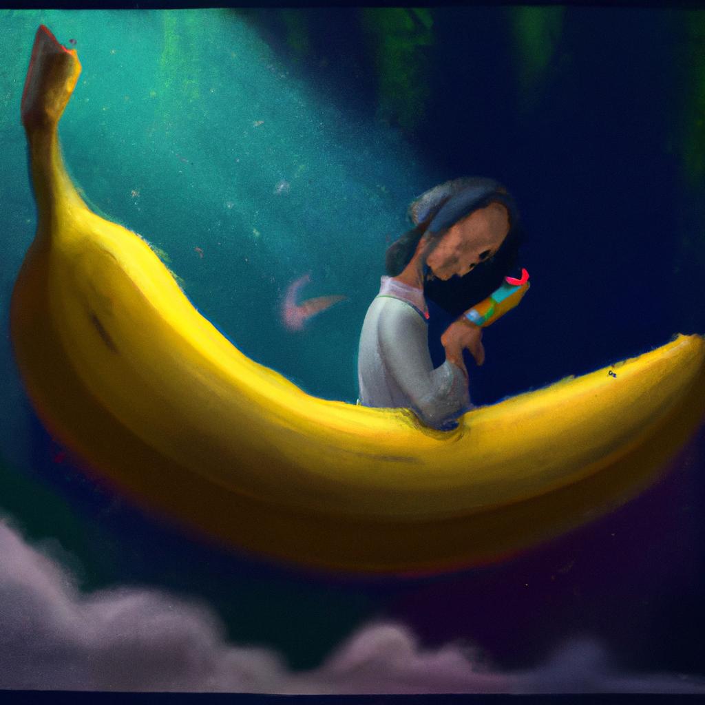 Imagem de capa do post "Qual o Significado de Sonhar com Banana? Descubra Agora!" com um desenho digital