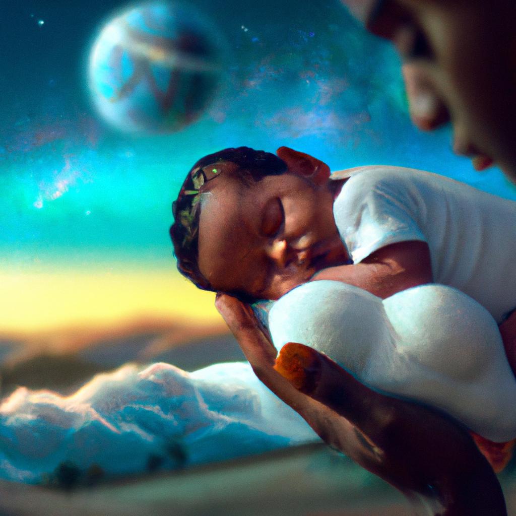 Imagem de capa do post "Descubra Qual o Significado de Sonhar com Bebê Recém-Nascido!" com um desenho digital