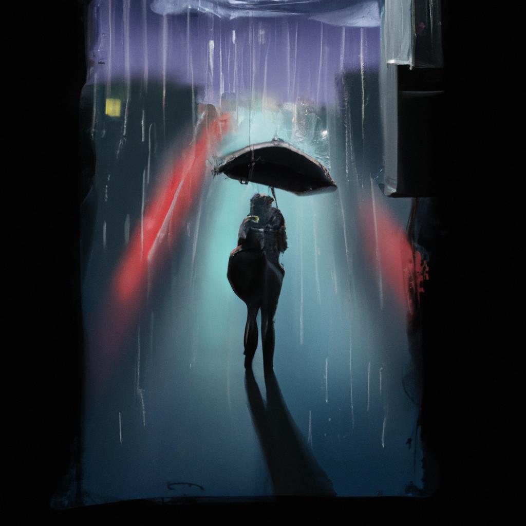 Imagem de capa do post "Descubra o Significado do Sonho com Chuva: Suas Implicações!" com um desenho digital