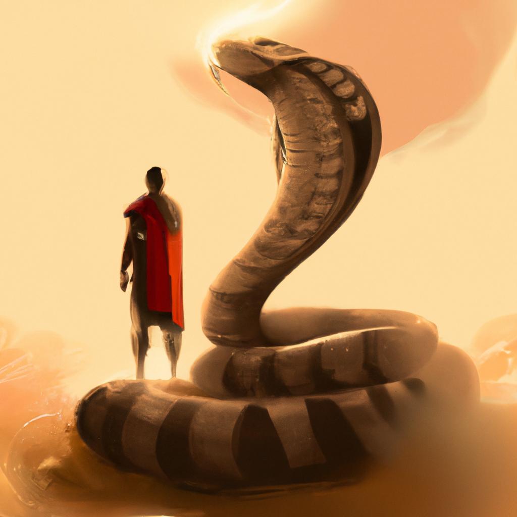 Imagem de capa do post "Cobra Cascavel no Sonho: O Significado Revelado!" com um desenho digital