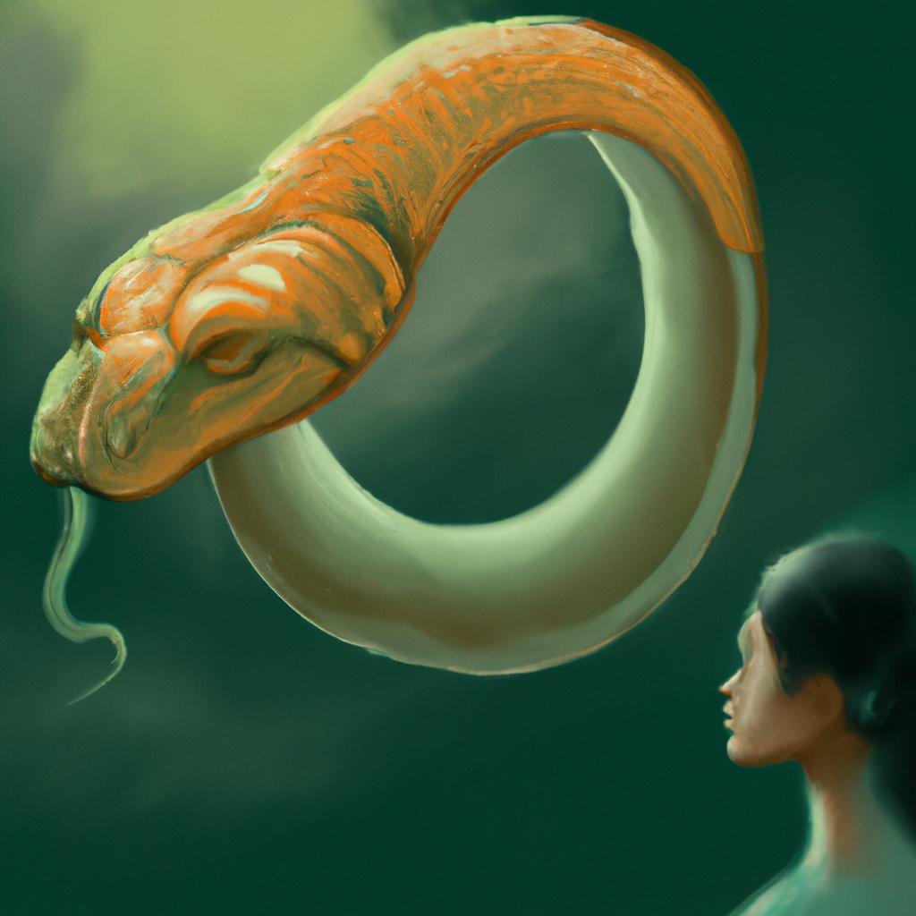 Imagem de capa do post Descubra o que Significa Sonhar com Cobra Te Picando com um desenho digital
