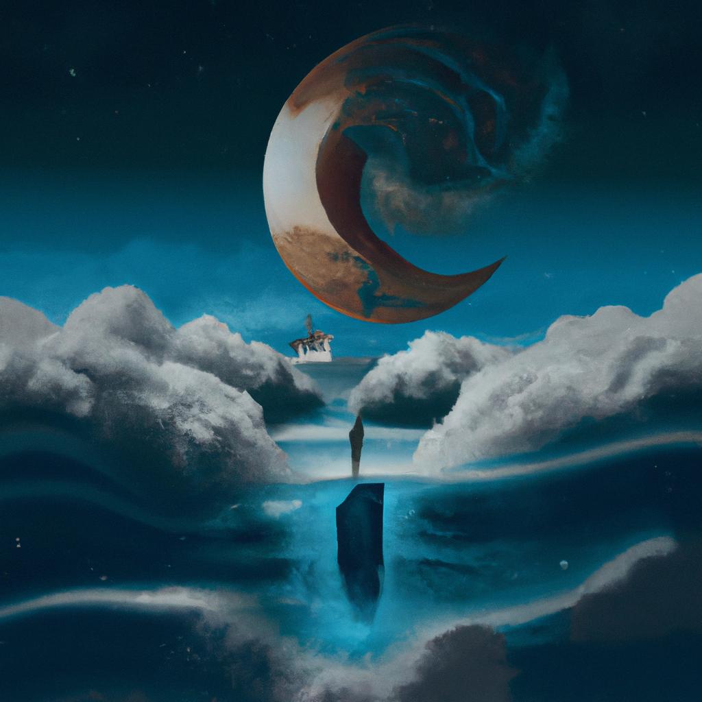Imagem de capa do post "Qual o Significado de Sonhar com Mar? Descubra Agora!" com um desenho digital