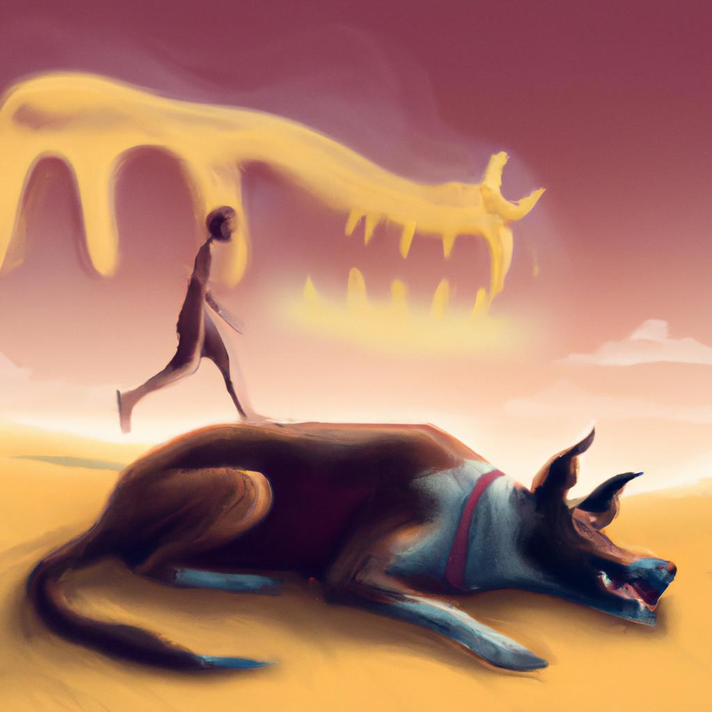 Imagem de capa do post "Descubra o Significado de Sonhar com Mordida de Cachorro!" com um desenho digital