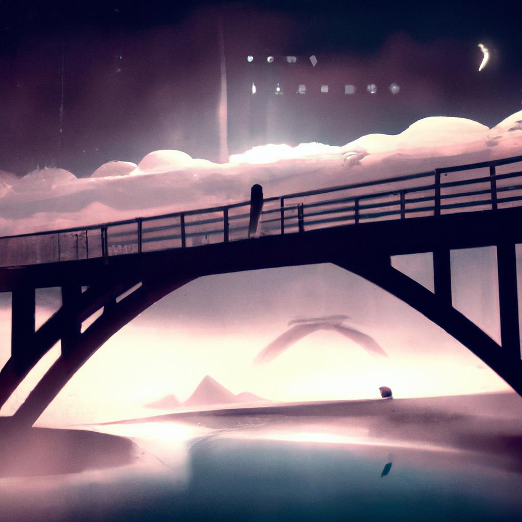 Imagem de capa do post "Qual o Significado de Sonhar com Ponte: Descubra Agora!" com um desenho digital