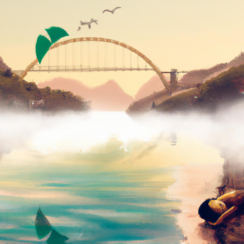 Imagem de capa do post "Descubra o que Significa Sonhar com Rio: Guia Completo!" com um desenho digital