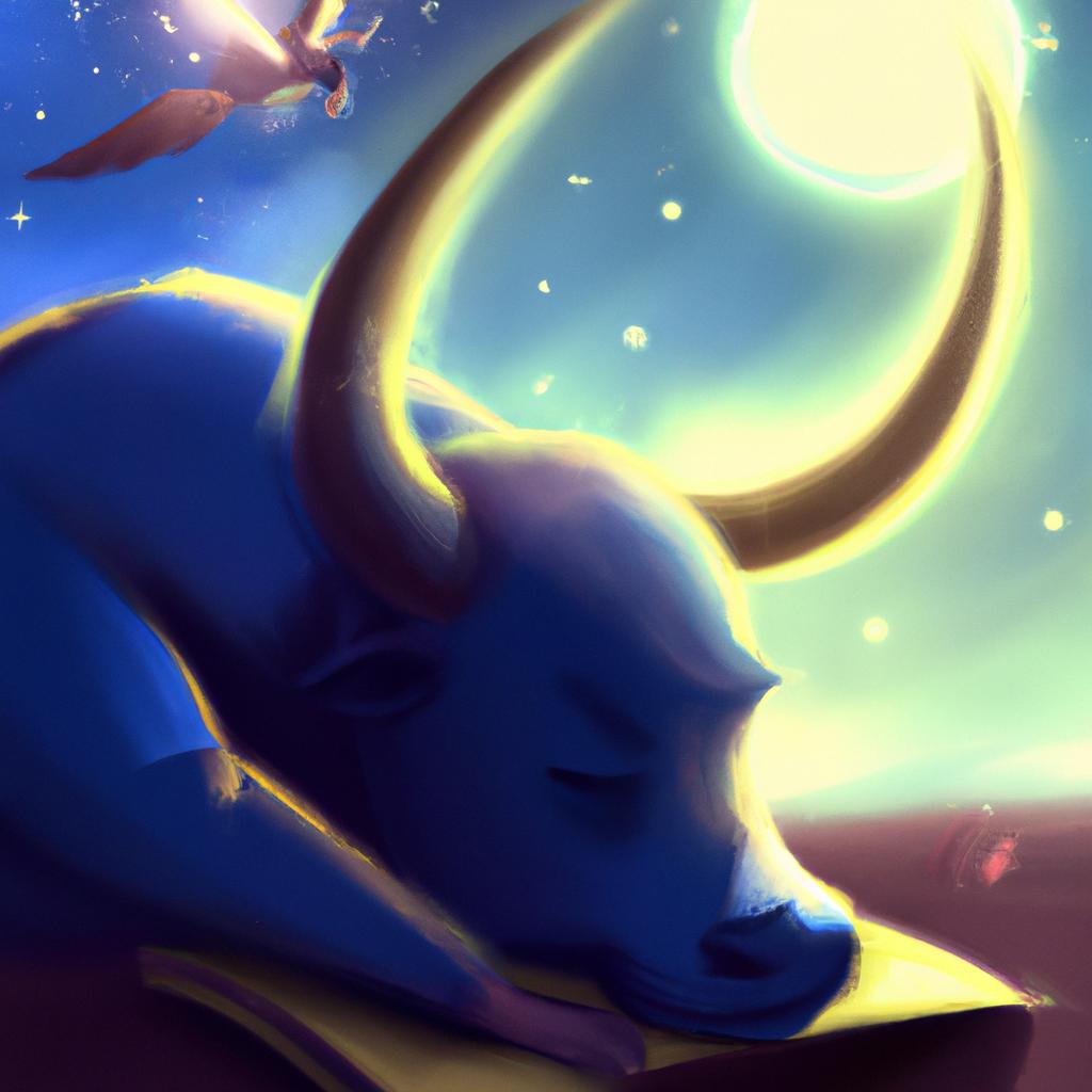Imagem de capa do post "Descubra o Significado de Sonhar com Touro Bravo!" com um desenho digital