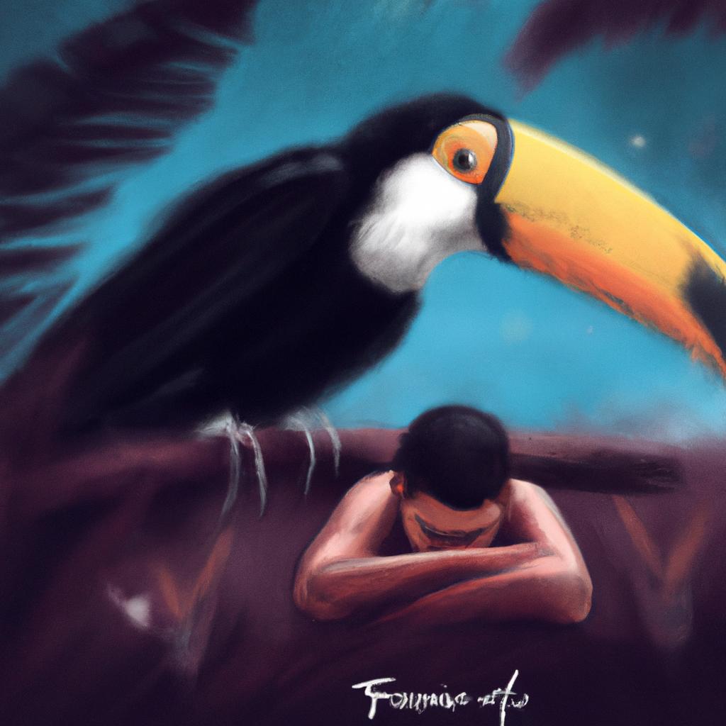 Imagem de capa do post Descubra o que Significa Sonhar com Tucano! com um desenho digital